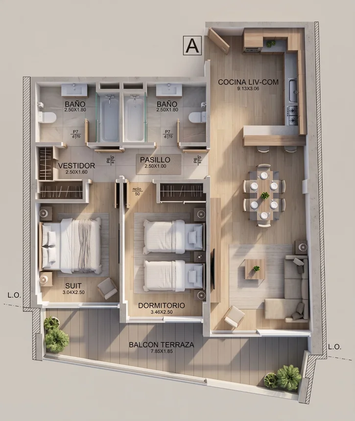 Departamento de 3 ambientes en venta en Villa del Parque, Argerich 2700