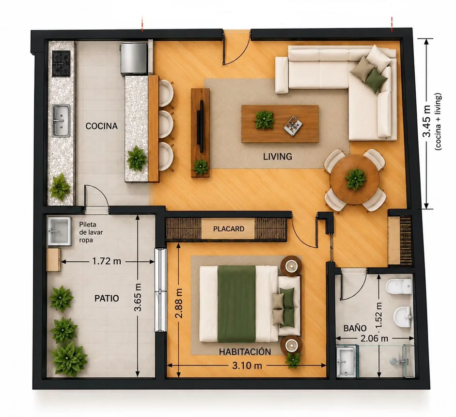 Departamento de 2 ambientes en venta en Mataderos, Avenida de los Corrales 6700