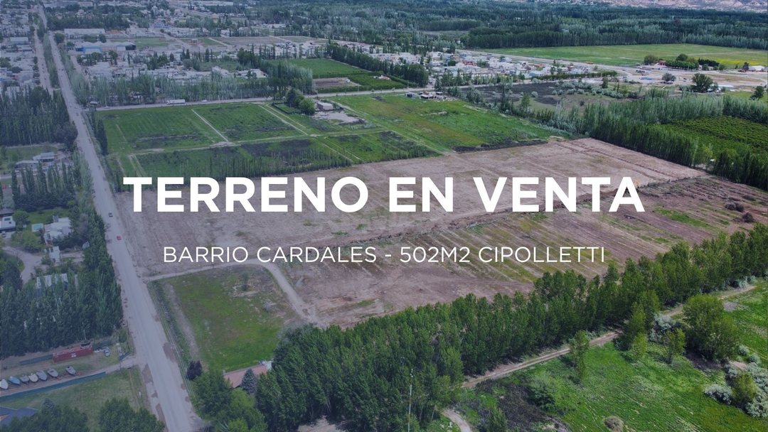 TERRENO EN VENTA EN BARRIO CARDALES CIPOLLETTI