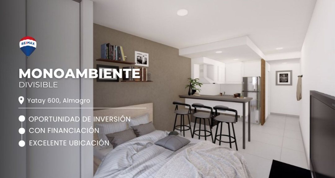 DEPARTAMENTO VENTA ALMAGRO 1 AMBIENTE CON BALCON