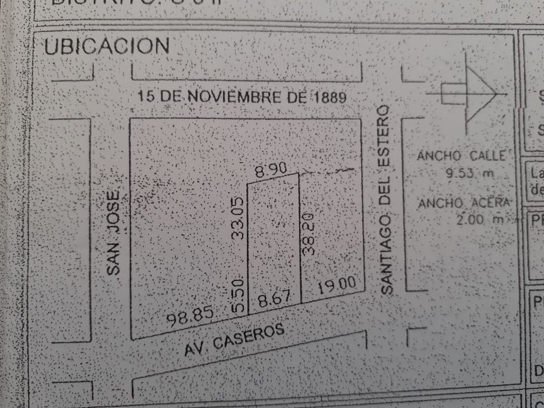 Importante lote Av. Caseros 2200 m2 vendibles