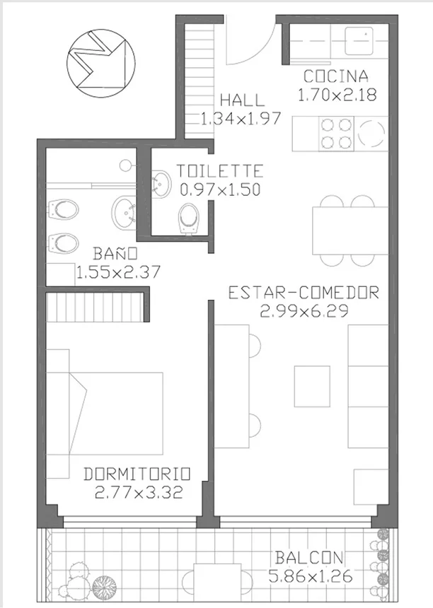 Departamento de 2 ambientes en venta en Villa Crespo, Aráoz 700, foto 4