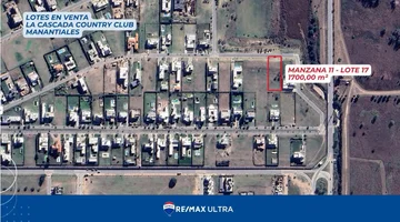 TERRENO DE 1700M2 EN VENTA LA CASCADA COUNTRY GOLF