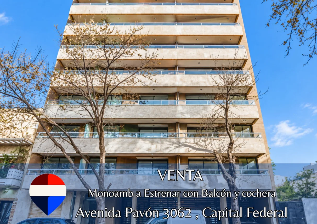 Venta monoamb a estrenar con balcón y cochera CABA, foto 1