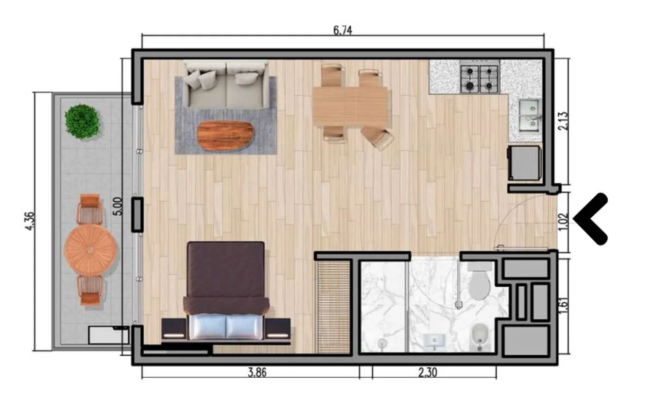 Monoambiente en venta en Villa Devoto, José Pedro Varela 4600, foto 2