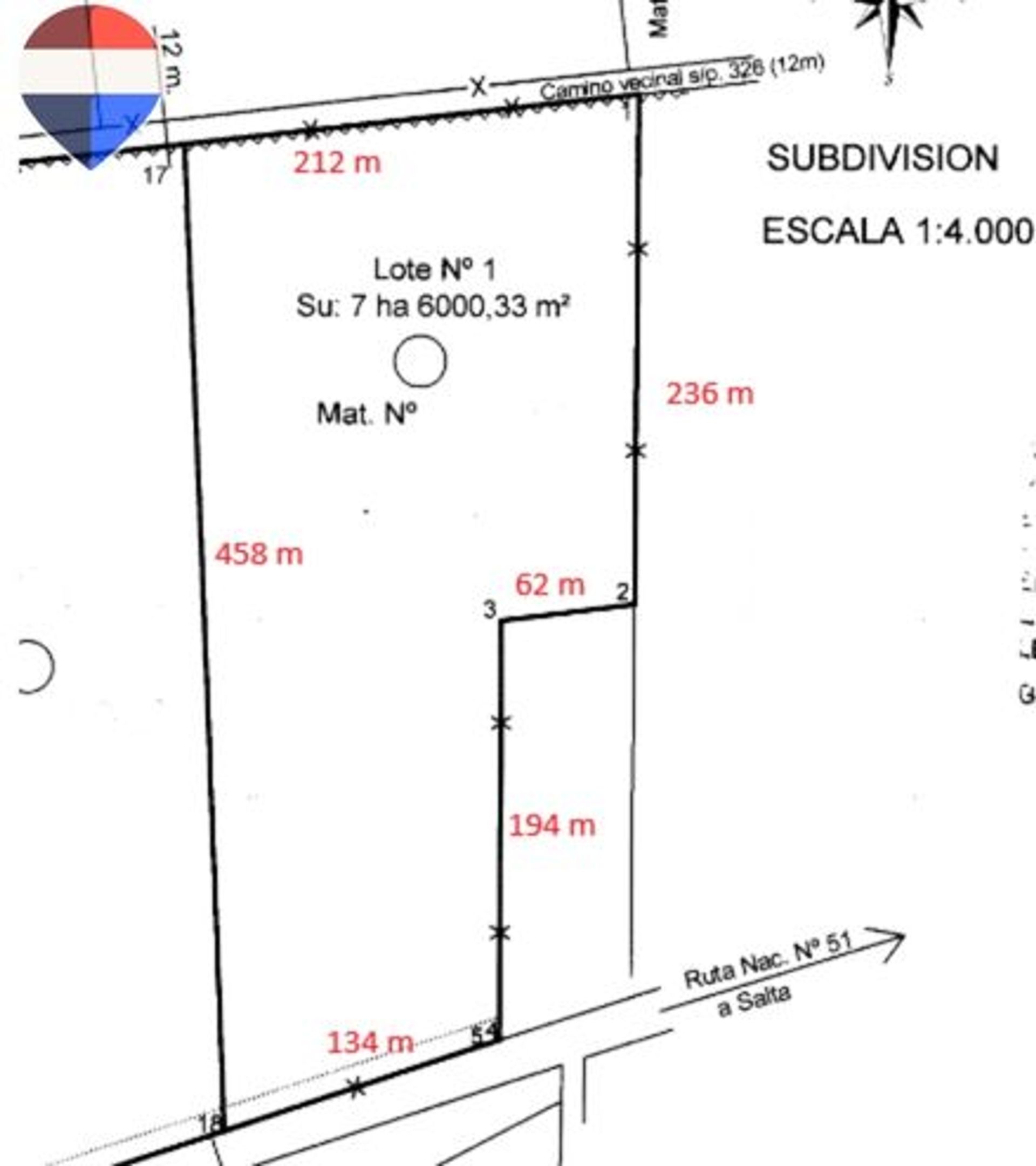 TERRENO DE 7,6 HA O FRACCIÓN EN VENTA RN 51 SALTA - foto 4