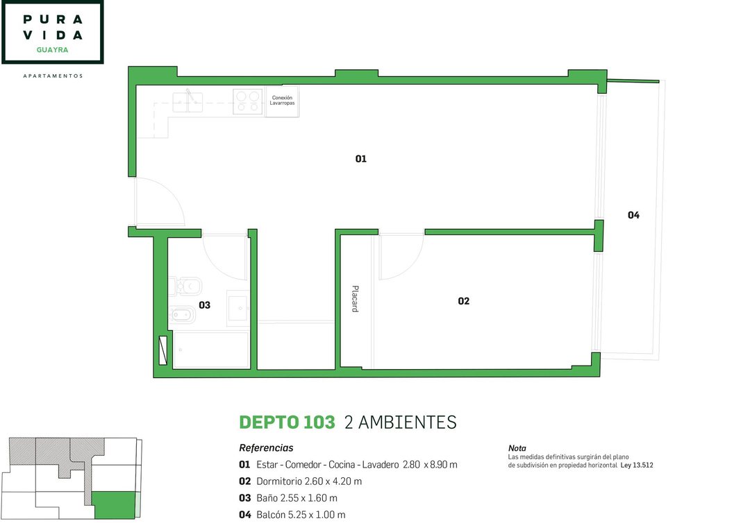 Venta Depto 2 Amb con Balcón
