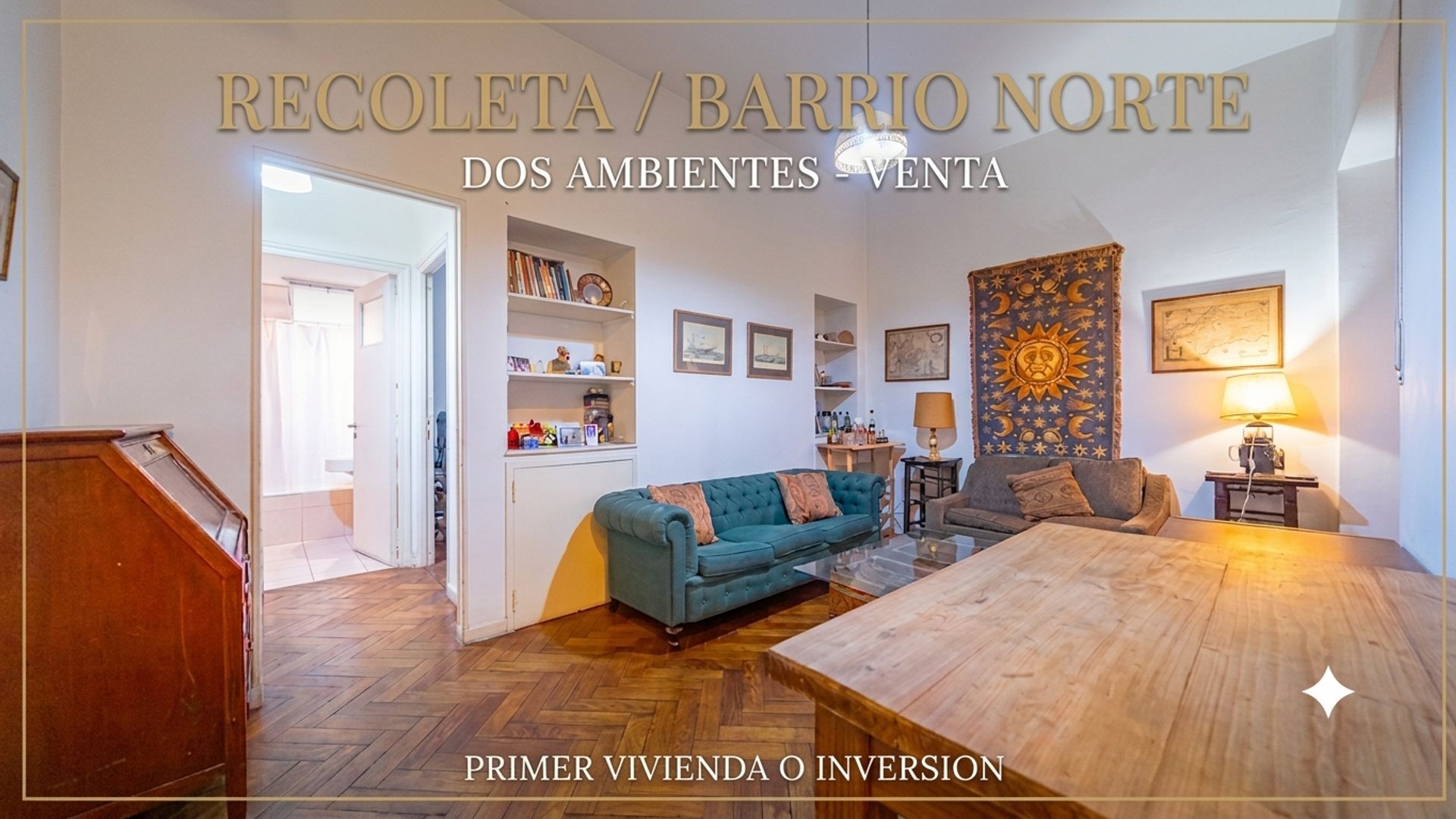 DEPARTAMENTO VENTA 2 AMBIENTES RECOLETA