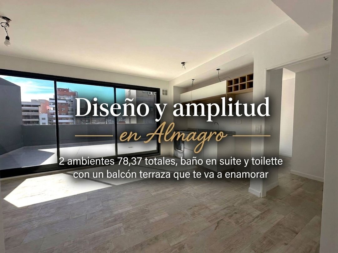 VENTA DEPARTAMENTO 2 AMBIENTES CON TERRAZA ALMAGRO