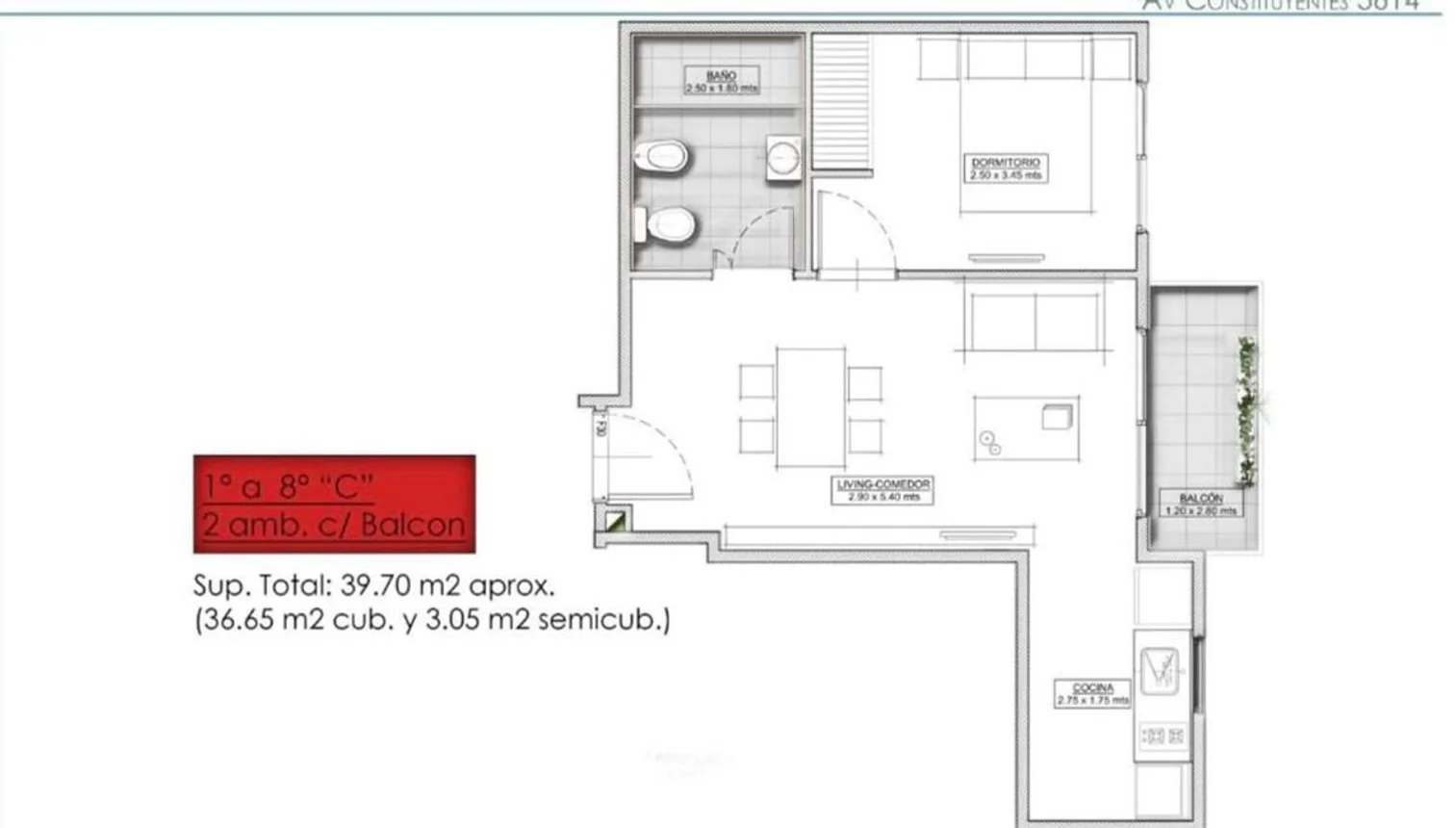 Departamento de 2 ambientes en venta en Agronomía, Avenida de los Constituyentes 3600, foto 2