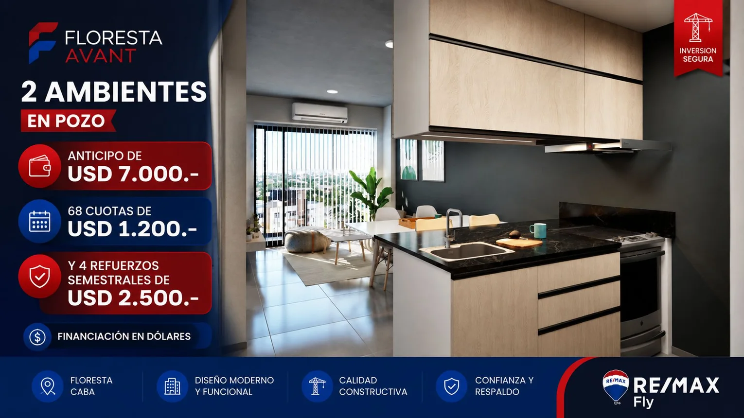 Departamento de 2 ambientes en venta en Floresta, Dolores 300