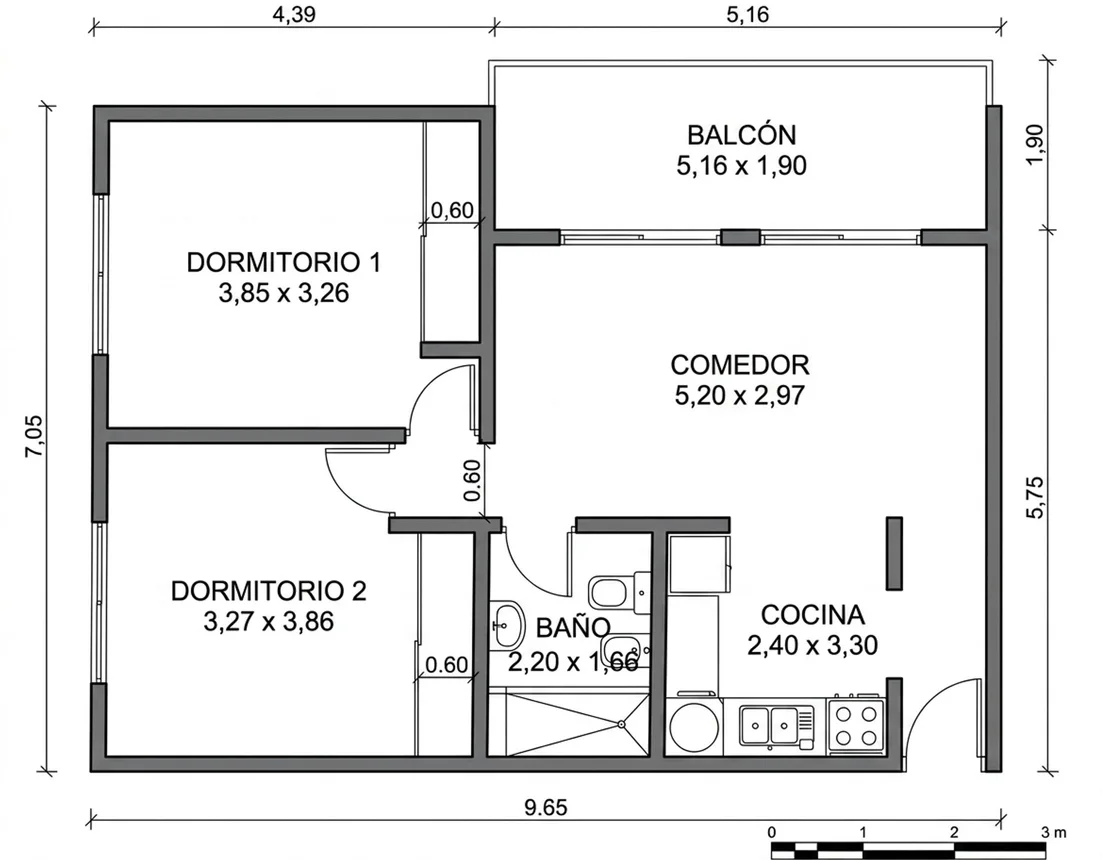 Departamento de 3 ambientes en venta en Moreno, Avenida Miero 700, foto 2