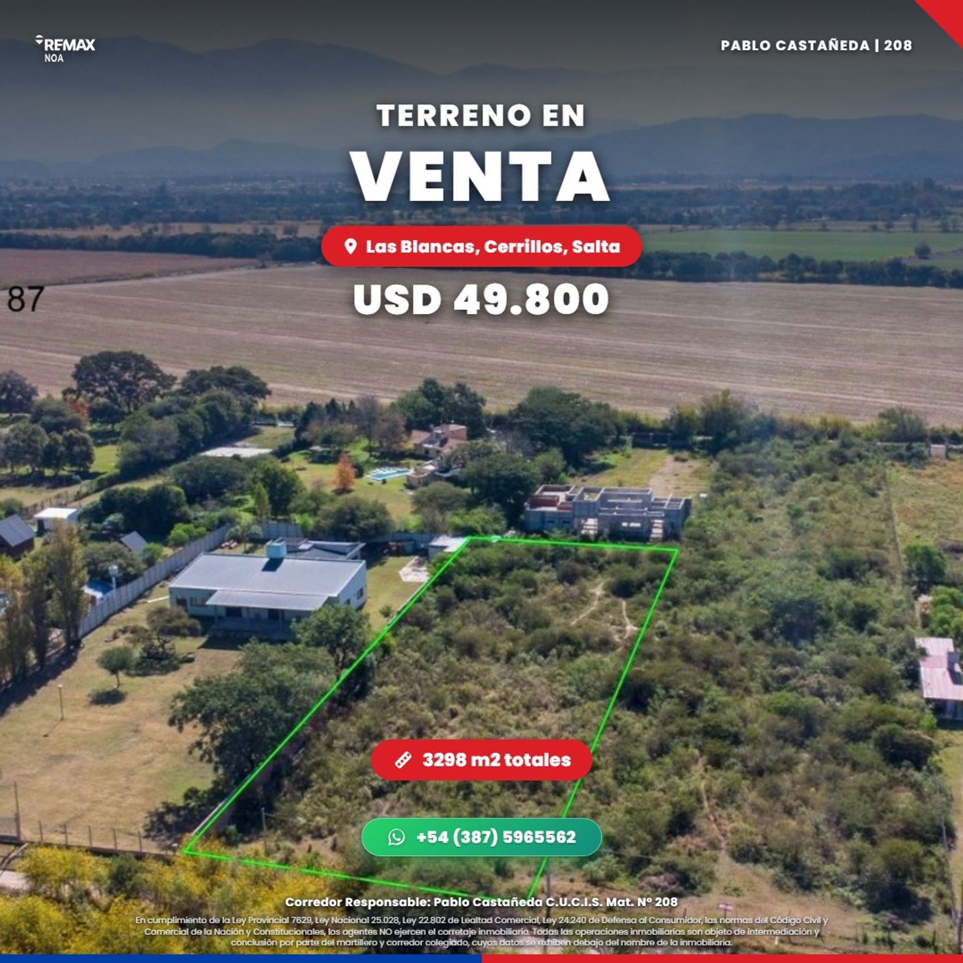 TERRENO EN VENTA CERRILLOS ZONA LAS BLANCAS - foto 3