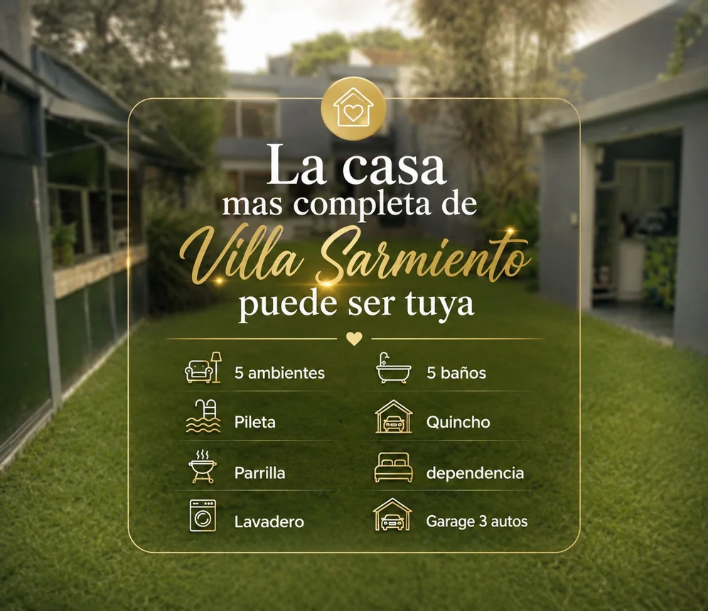 Casa en venta en Villa Sarmiento