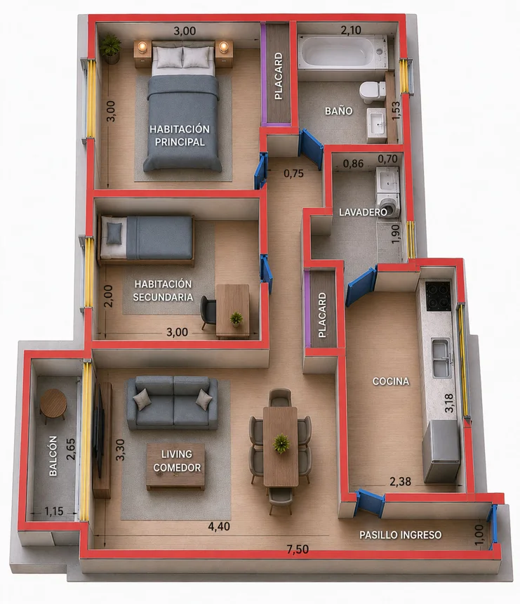 Departamento en venta en Palermo, foto 2