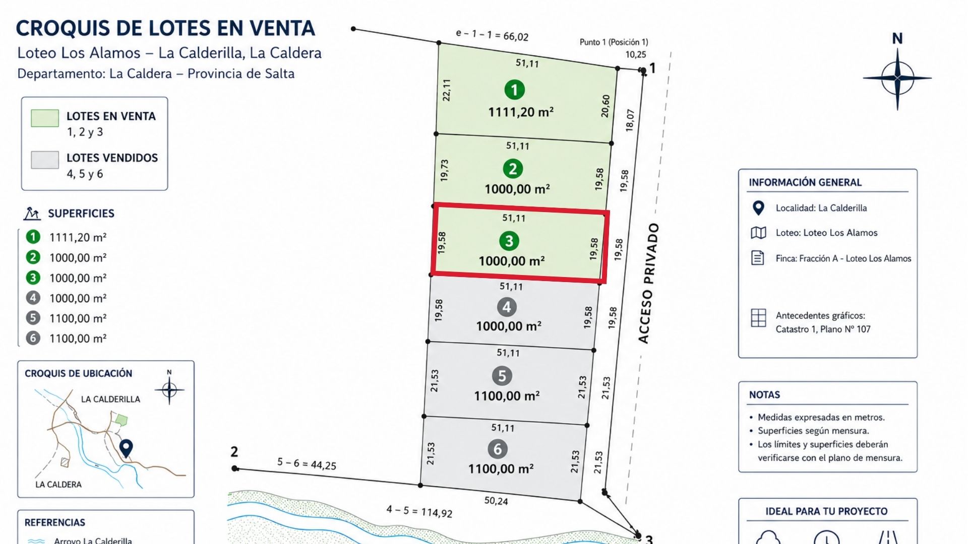 TERRENO EN VENTA O PERMUTA RN9 LA CALDERILLA - foto 2