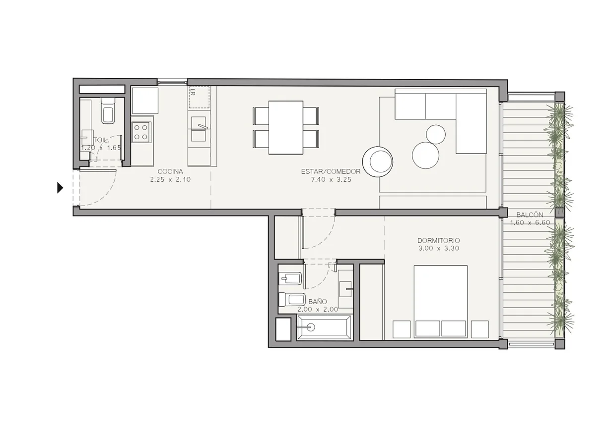 Departamento en alquiler en Palermo, foto 2