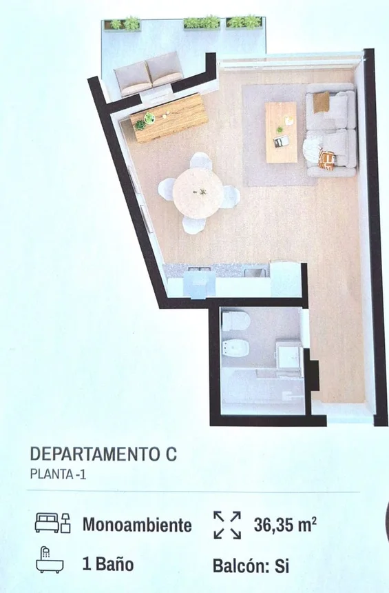 Monoambiente en venta en San Carlos de Bariloche, Tronador 1600, foto 4