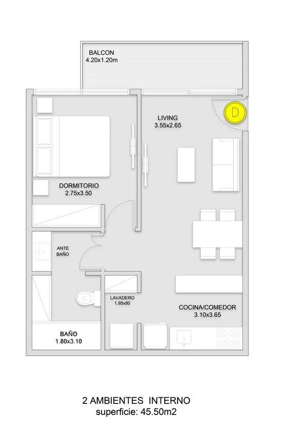 Departamento en venta en Monserrat