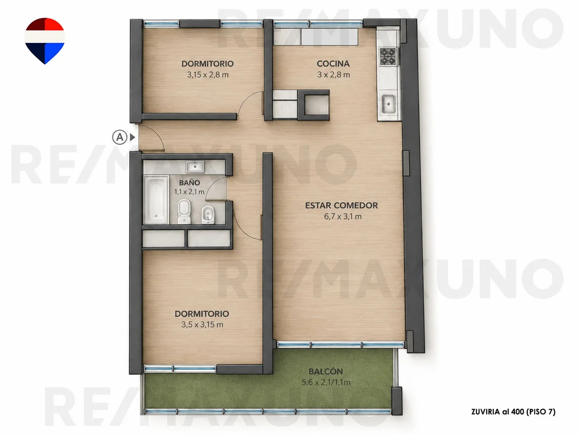 Departamento en venta en Parque Chacabuco, foto 3