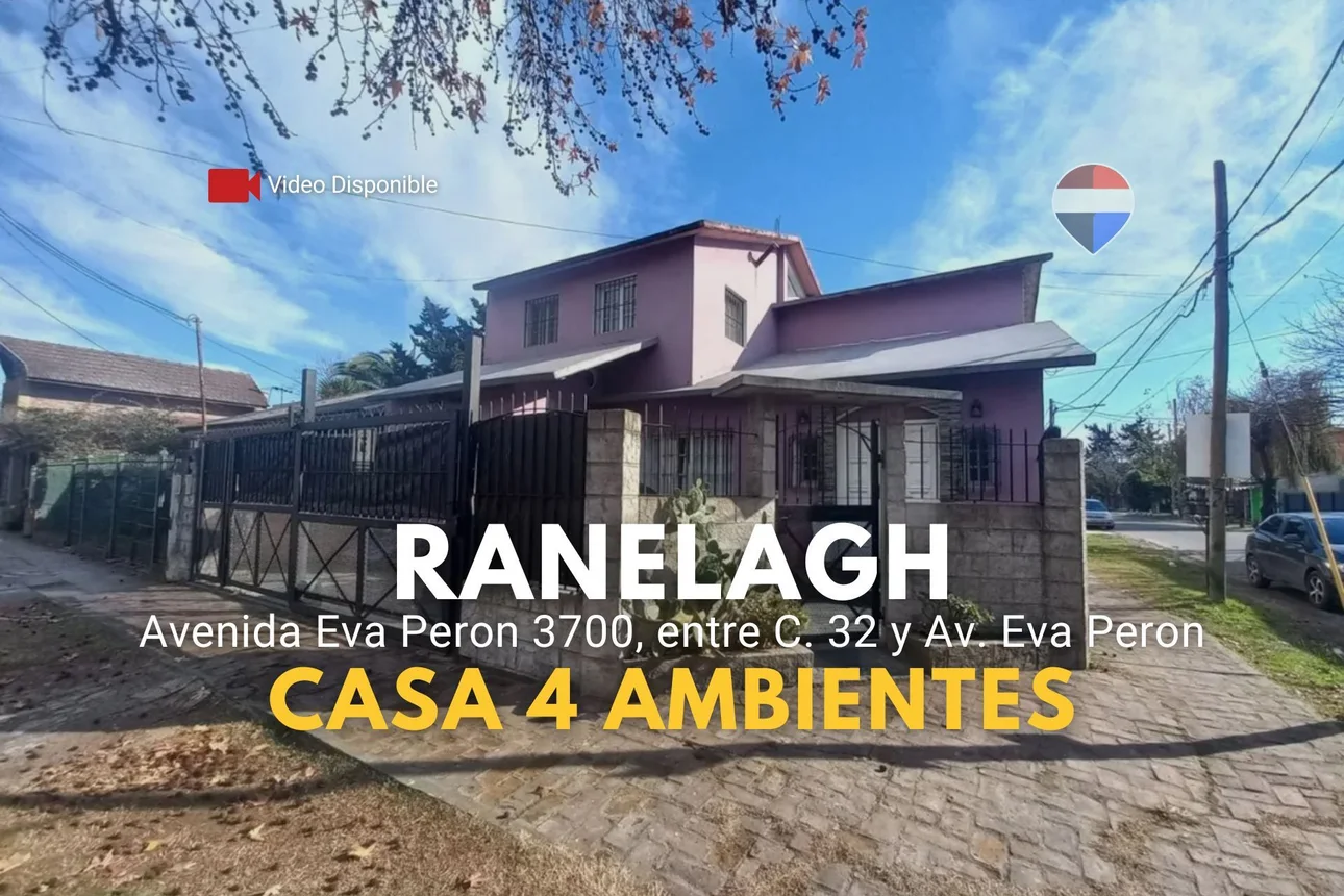 Casa en venta en Ranelagh, Avenida Eva Peron 3700