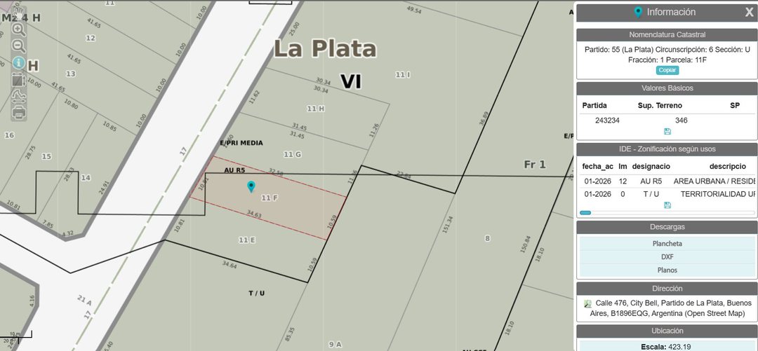 LOTE EN VENTA CITY BELL