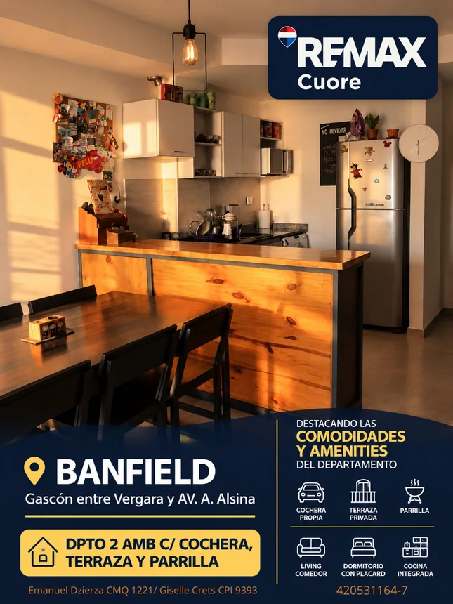 Departamento de 2 ambientes en venta en Banfield, Gascón 0