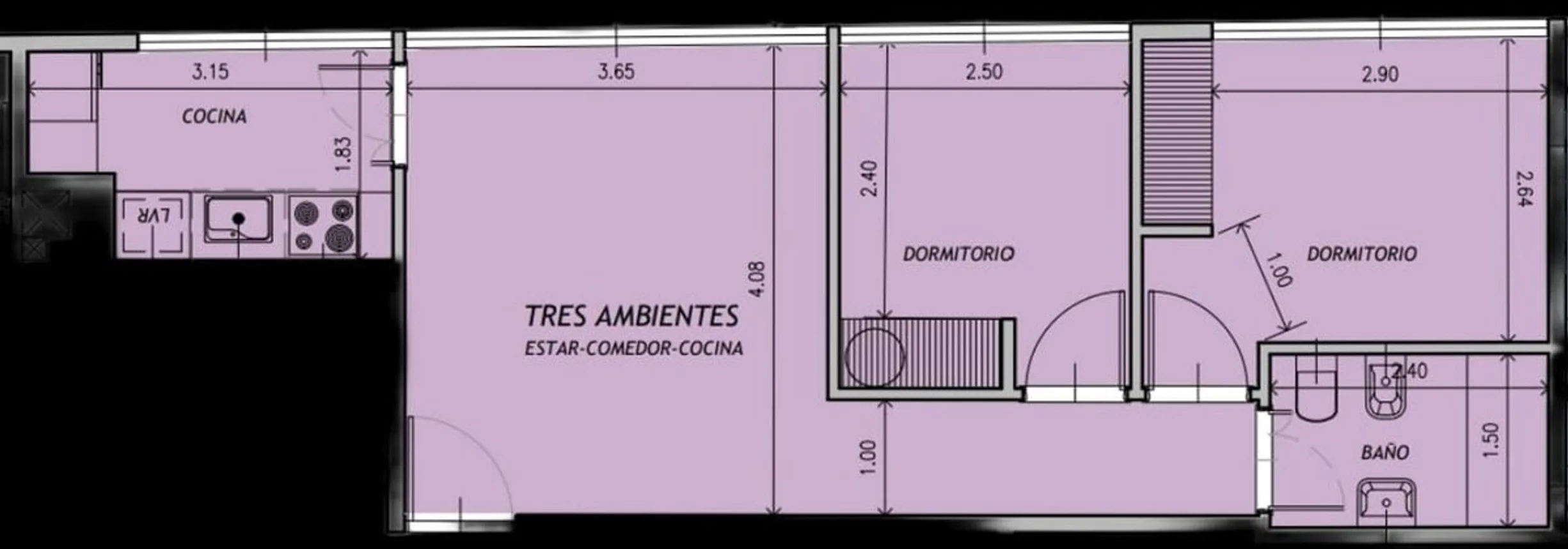 Venta 3 ambientes en pozo almagro piso alto cuotas, foto 3