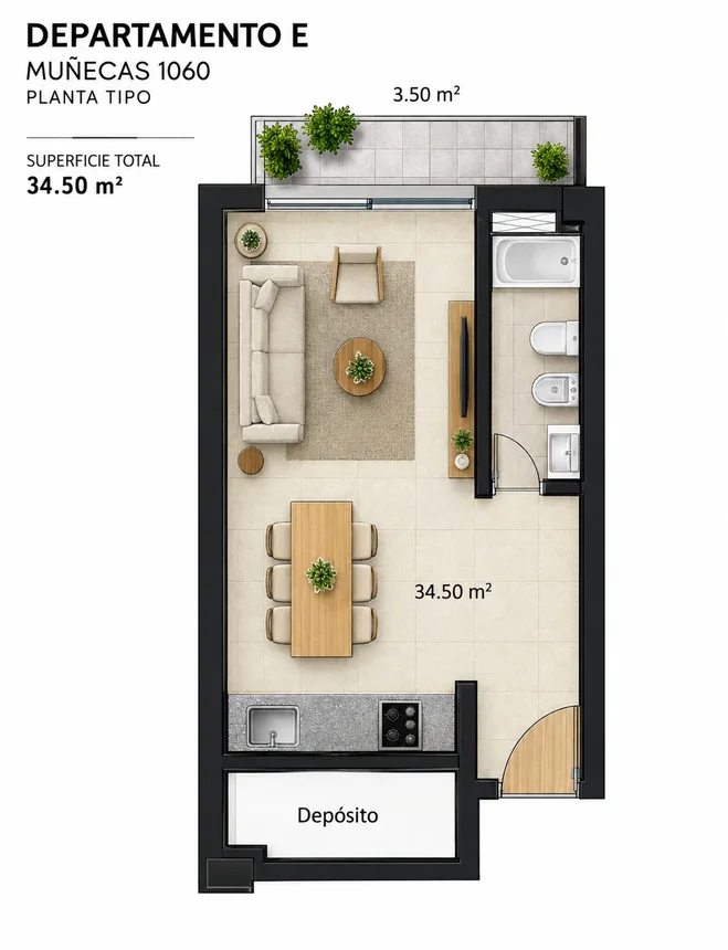 Monoambiente en venta en Villa Crespo, Muñecas 1000, foto 2