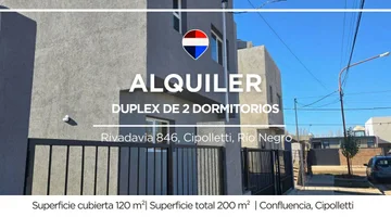 ALQUILER DUPLEX EN CIPOLLETTI