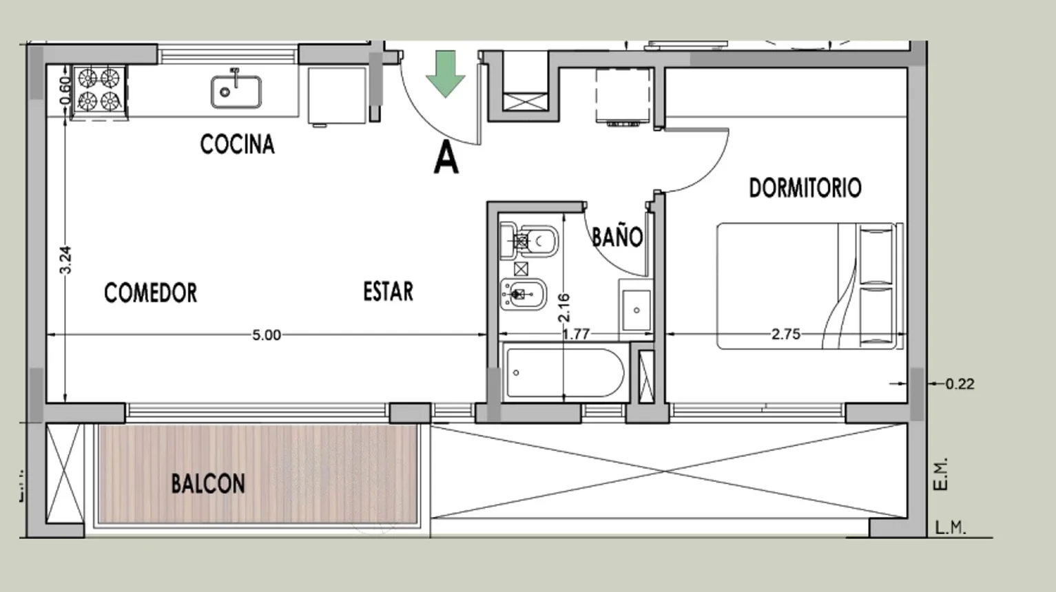 Departamento de 2 ambientes en venta en La Plata, Calle 15 Entre 38 y 39 300, foto 2