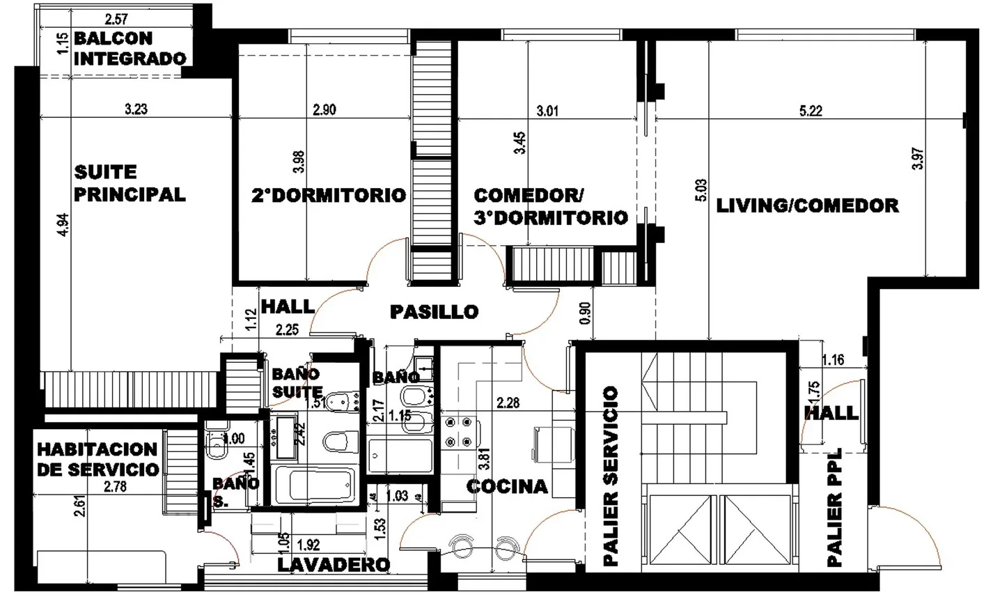 Departamento de 4 ambientes en alquiler en Palermo, Avenida General Las Heras 3500, foto 4