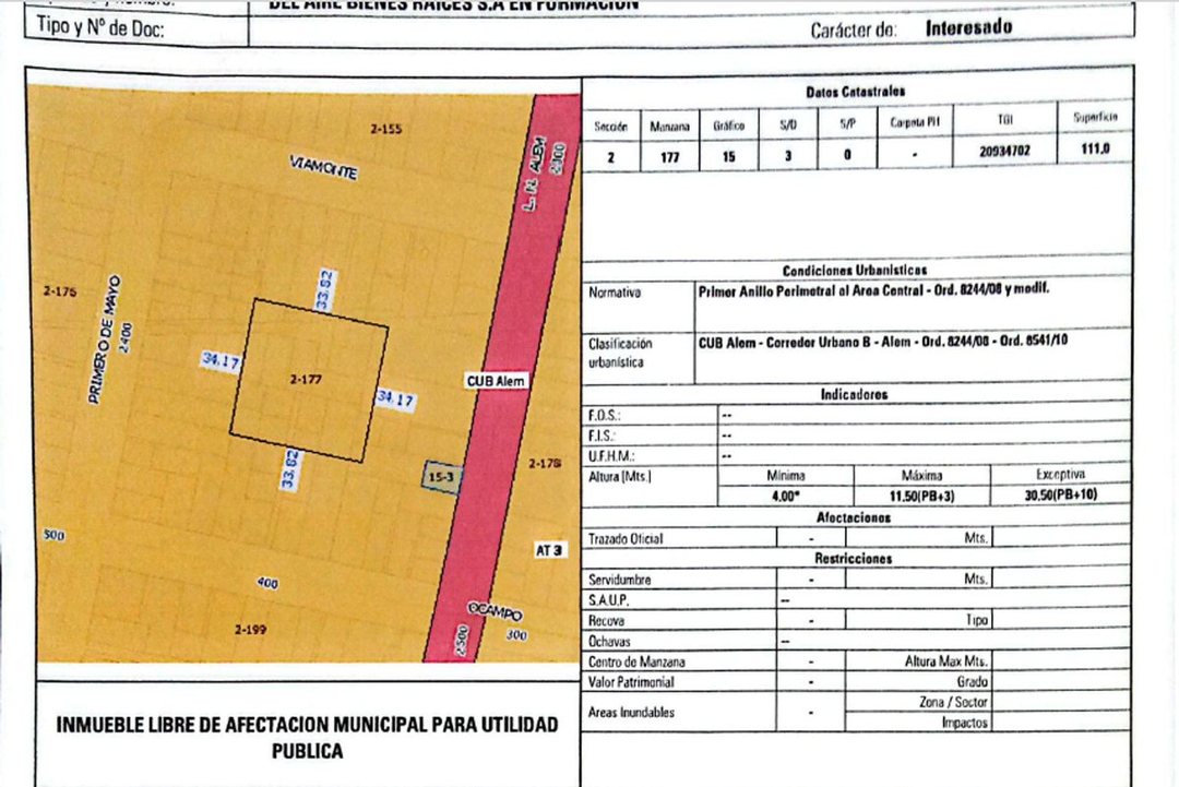 TERRENO EN VENTA PB+10 EN LA SEXTA