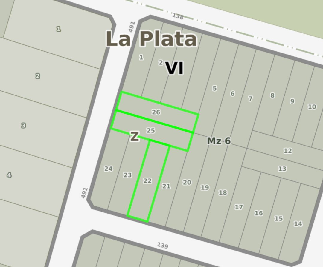 Venta de 3 lotes en Gorina