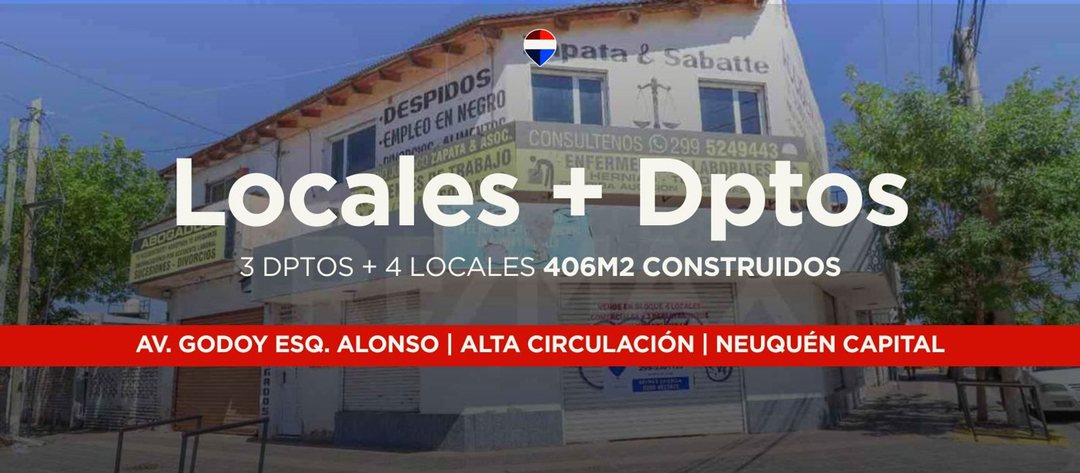 VENTA LOCALES , UNO en ESQUINA y TRES DPTOS