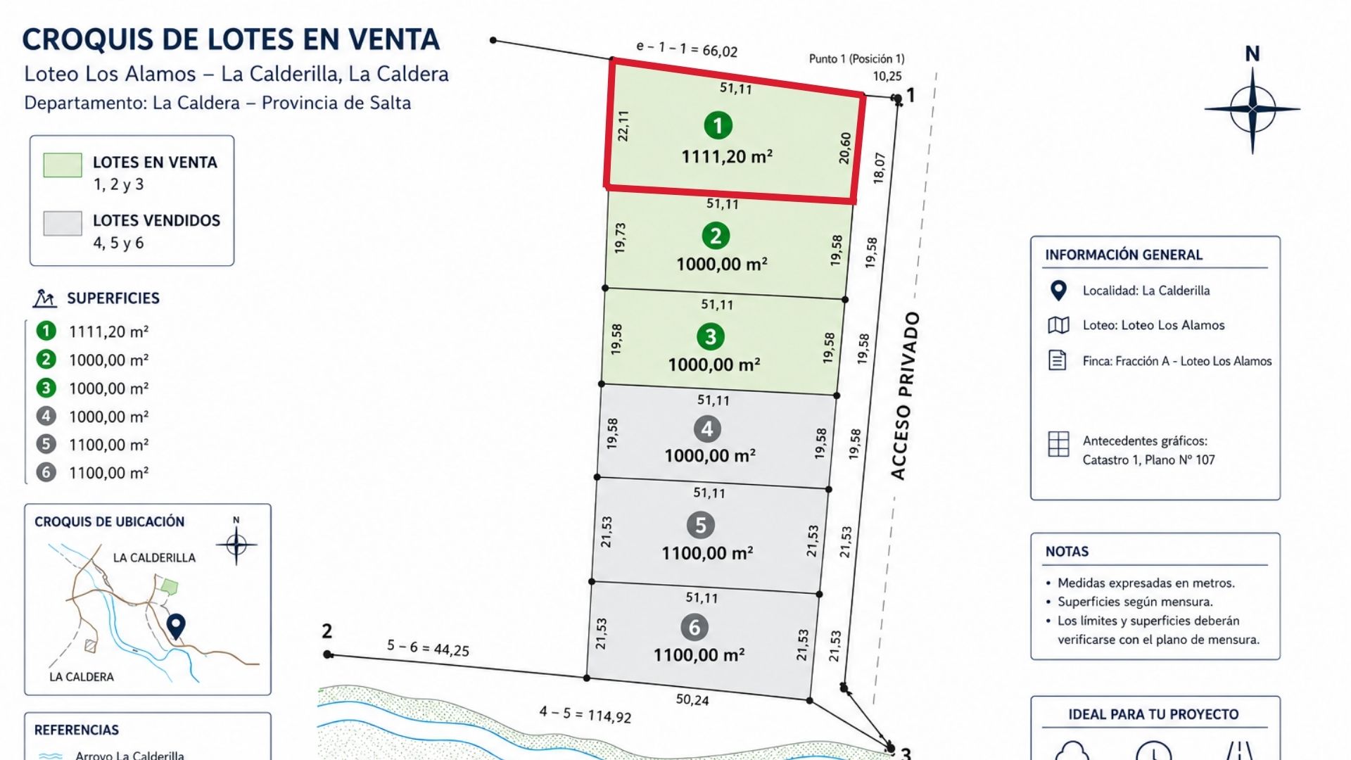 TERRENO VENTA O PERMUTA LOS ALAMOS LA CALDERILLA - foto 2