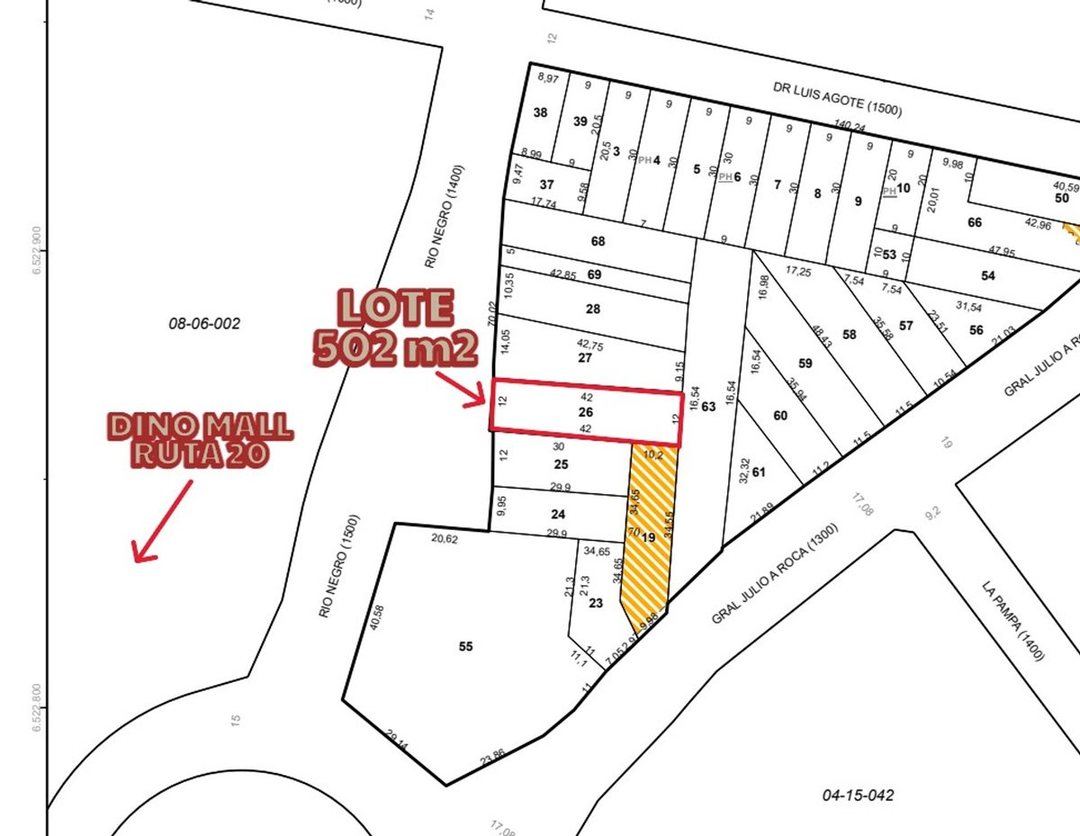 VENTA LOTE APTO DESARROLLO FRENTE DINO CORDOBA