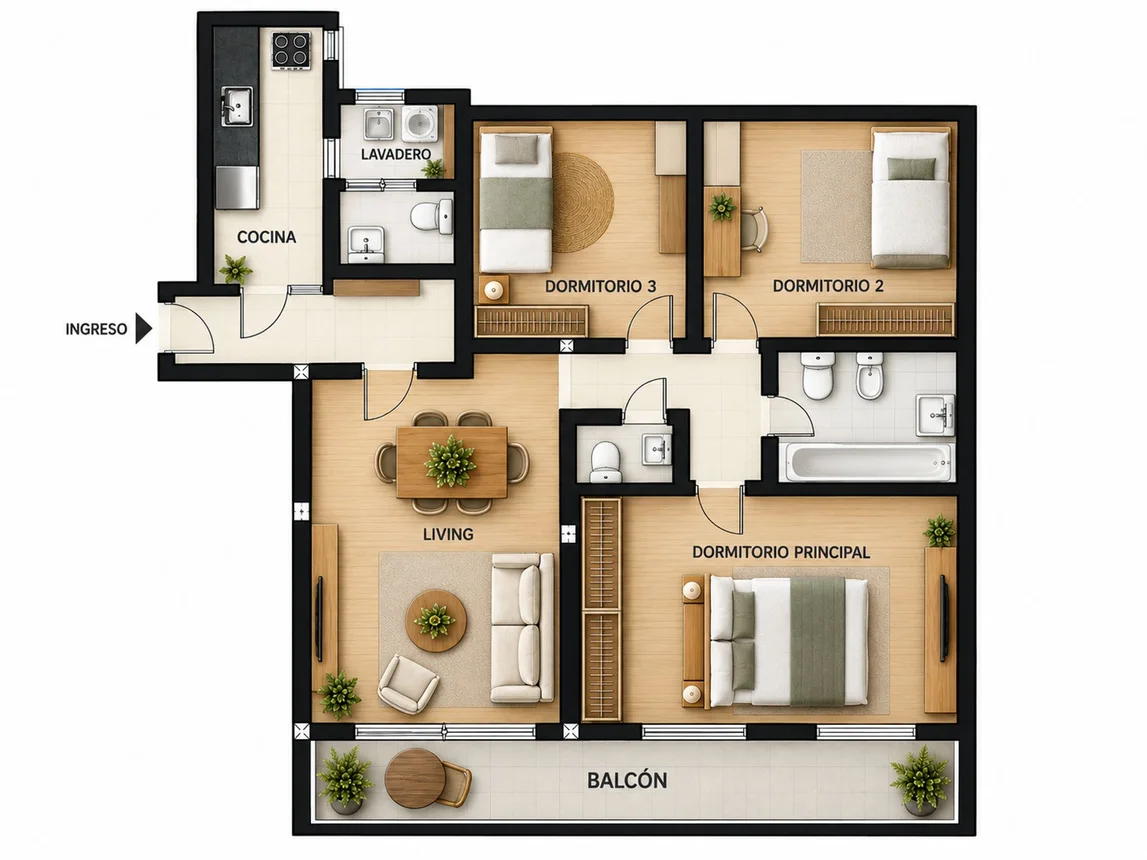 Departamento en alquiler en Recoleta, foto 3