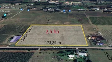 VENTA DE TERRENO DE 2,5 HÁS PRÓXIMO A LAS PIEDRAS