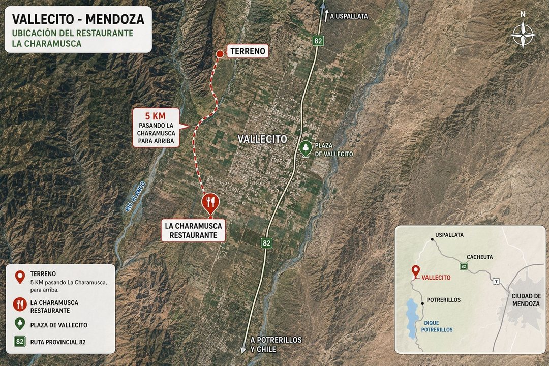 Venta de Terreno en Vallecito, Potrerillos
