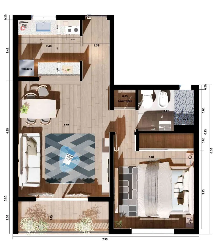 Semipiso de 2 ambientes en venta en La Plata, 46 / 16 y 17 1000, foto 2
