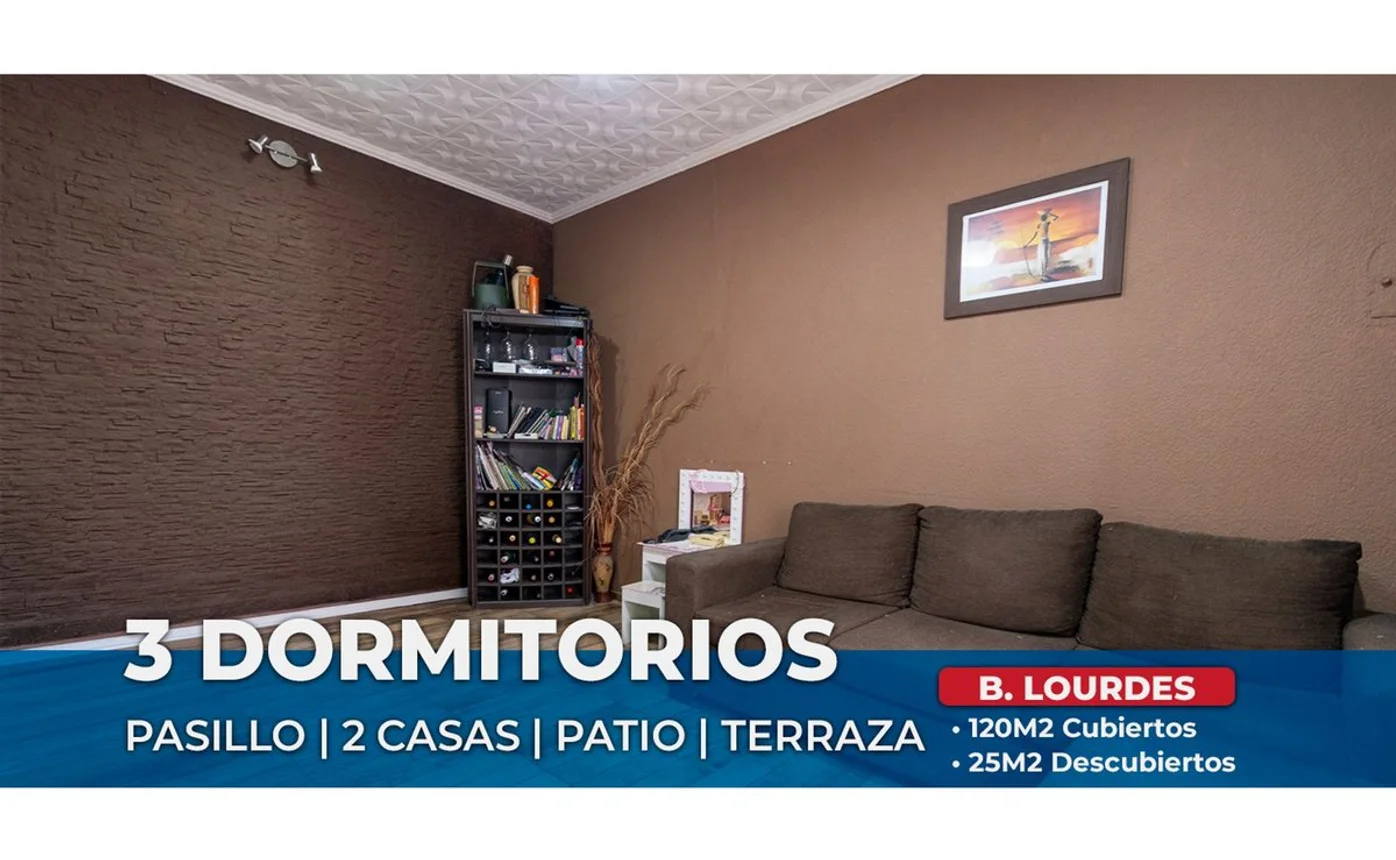 Casa de pasillo en venta 3 dormitorios b. lourdes, foto 1