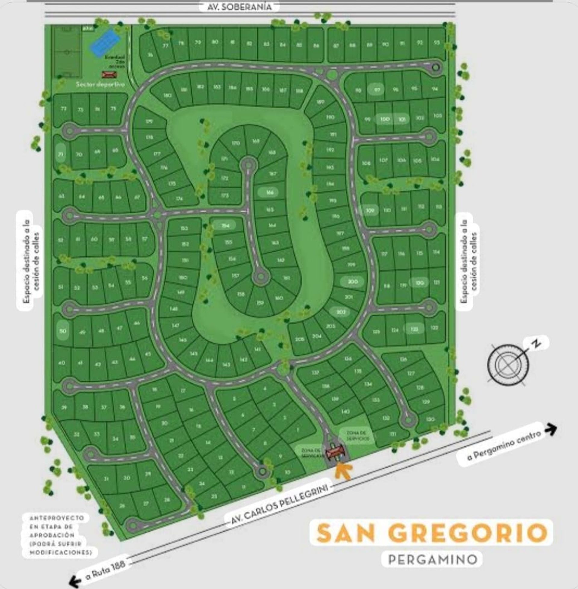 Foto 3 — LOTE EN VENTA EN PERGAMINO EN BARRIO CERRADO