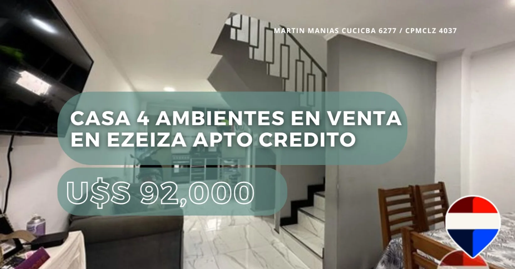 Casa tríplex de 4 ambientes en venta en Ezeiza, Crisólogo Larralde 900
