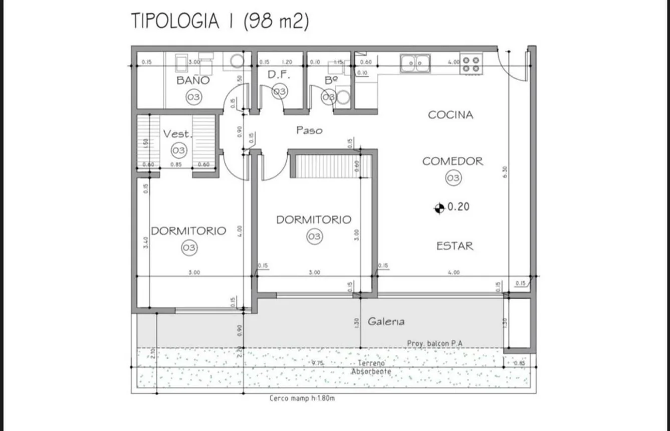 Venta dpto 3 amb. 98m2 con cochera patio moreno, foto 3