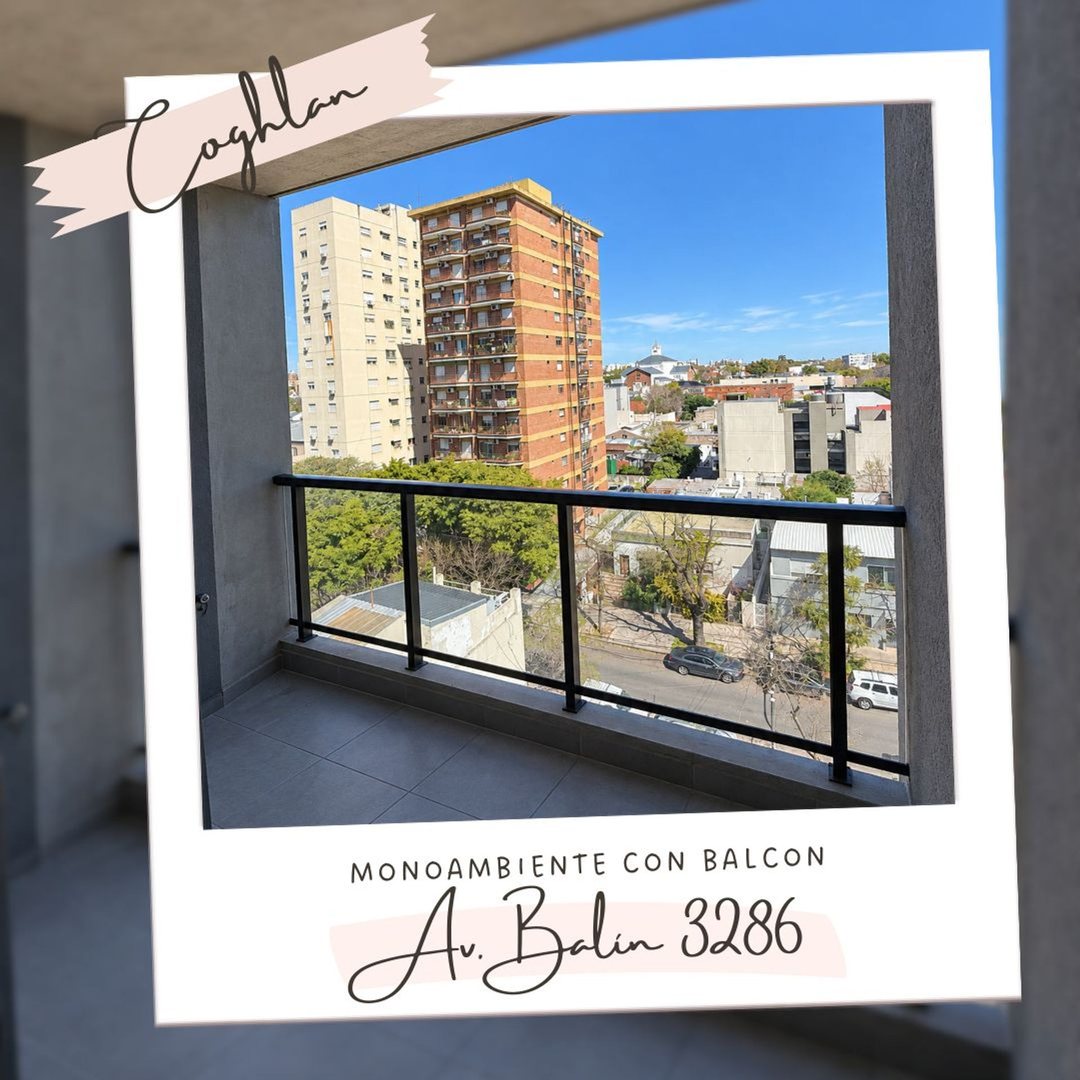 ALQUILER Monoambiente A ESTRENAR Balcon Coghlan
