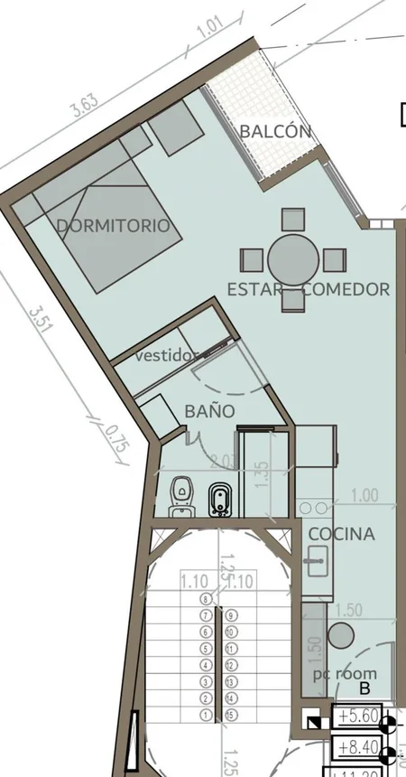 Monoambiente en venta en Villa Crespo