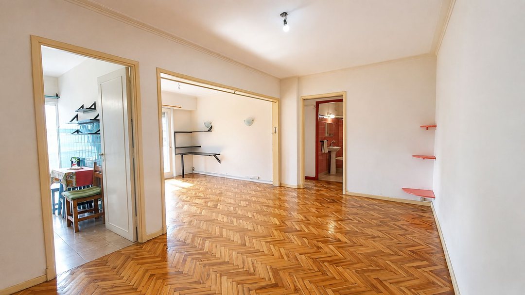 2 ambientes con balcón y vista abierta