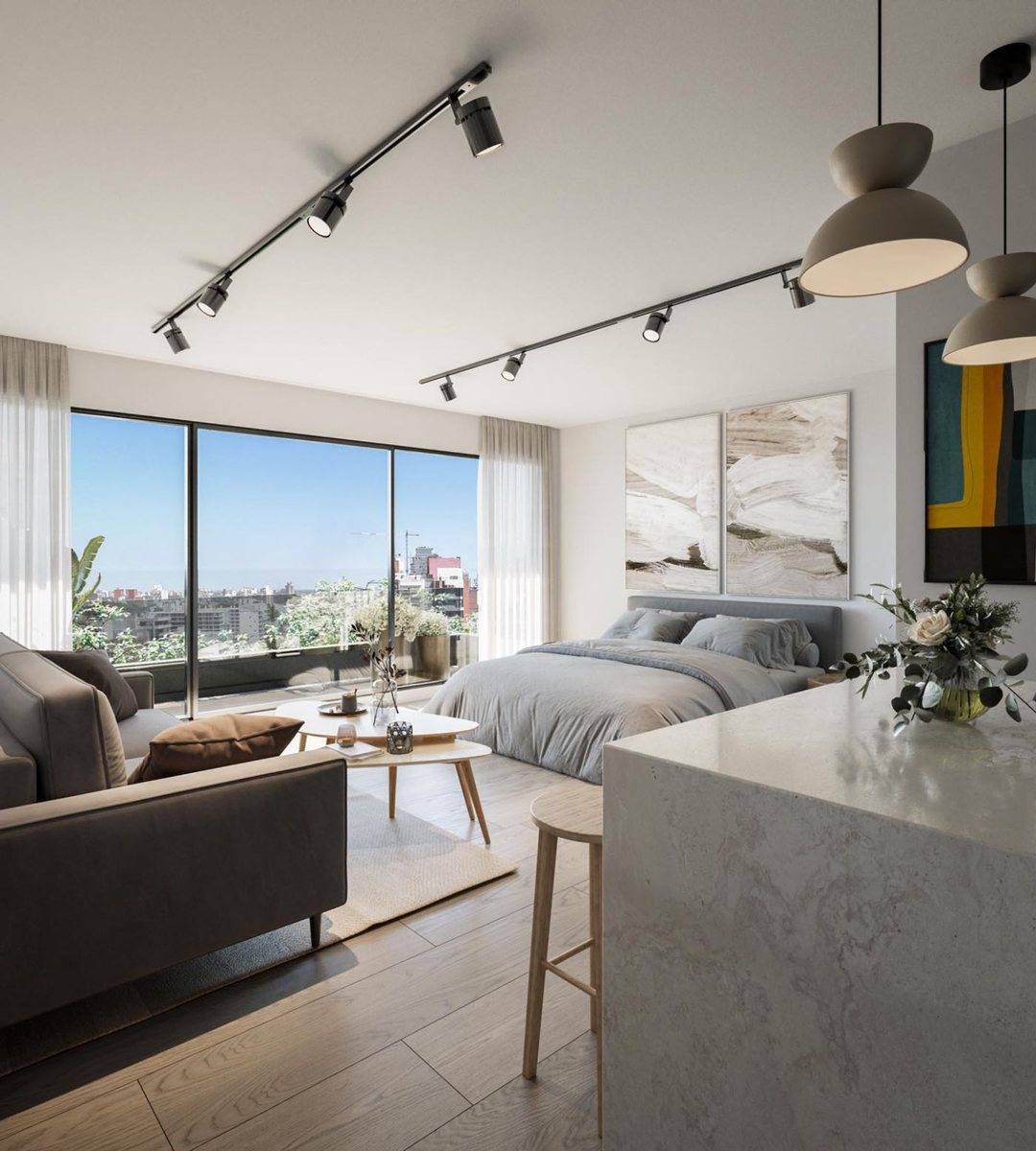 VENTA MONO EN POZO BALCON ATERRAZADO CON PARRILLA