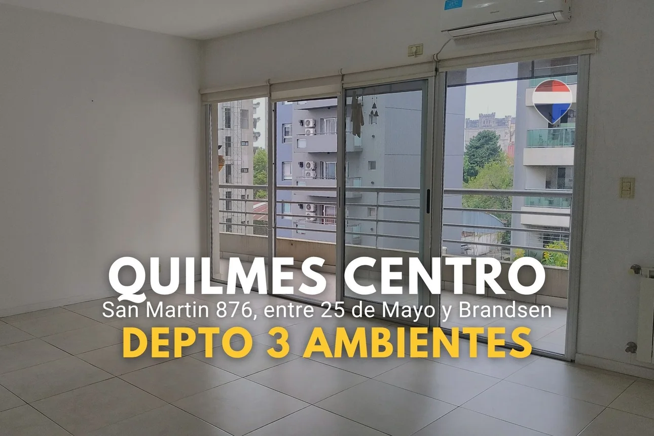 Departamento de 3 ambientes en venta en Quilmes, San Martín 800
